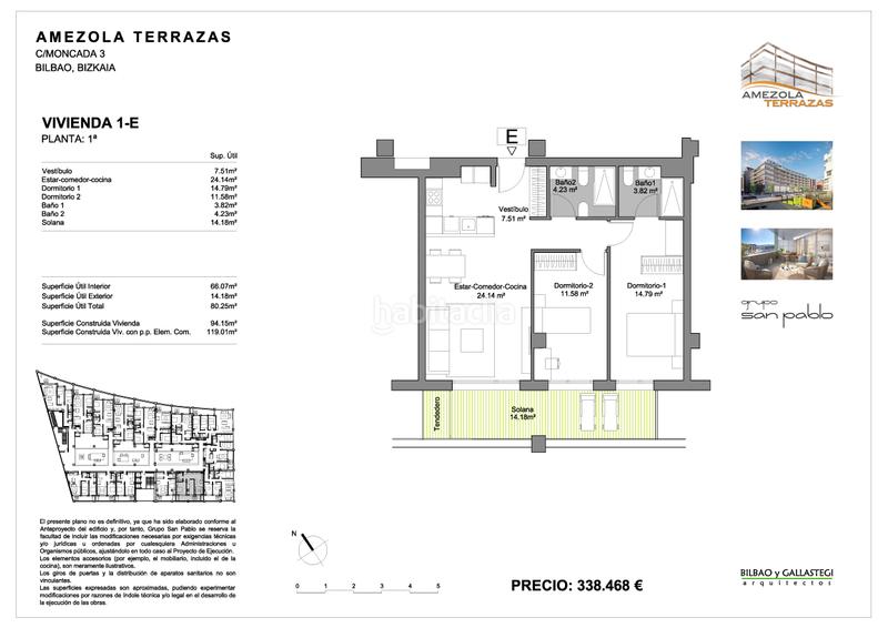 Foto 4186c84d-5da1-4933-8d01-9ed5cb19f95e. Apartamento 94m<sup>2</sup> en moncada kalea 3 en Rekalde Centro Bilbao
