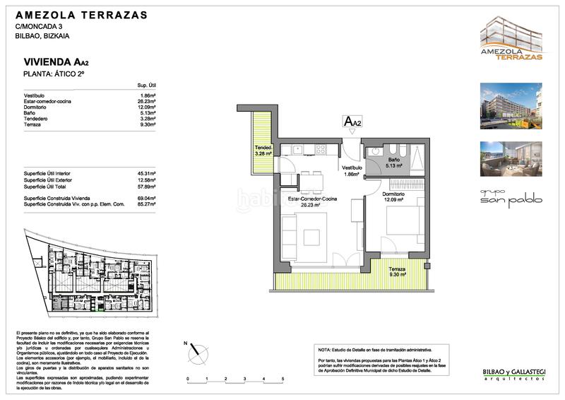 Foto 4f9bd8f1-17f5-4d99-86d8-c56d02a3644f. Appartement 69m<sup>2</sup> dans moncada kalea 3 dans Rekalde Centro Bilbao