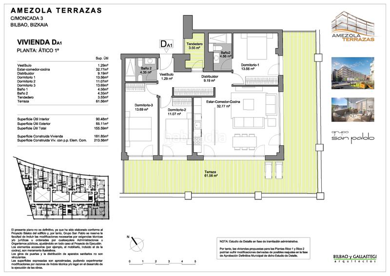 Foto 3f2a333a-e033-40e6-9600-b3bd661d7bce. Penthouse 182m<sup>2</sup> in moncada kalea 3 in Rekalde Centro Bilbao