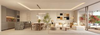 Appartement à Zona Centro Comercial Torrequebrada. Apartamento de tres dormitorios con vistas al mar en planta baja
