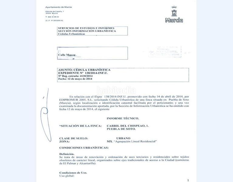 Foto 9b7aa6a3-7fc5-4232-bd08-2a567ccdf7bf. Terrain résidentiel dans carril chispeao 1 dans Puebla de Soto Murcia
