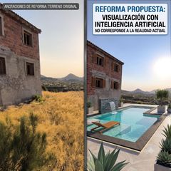 Casa in Ricote. Finca entre blanca y ricote con 7.000 m2 de parcela  casa de 5 d