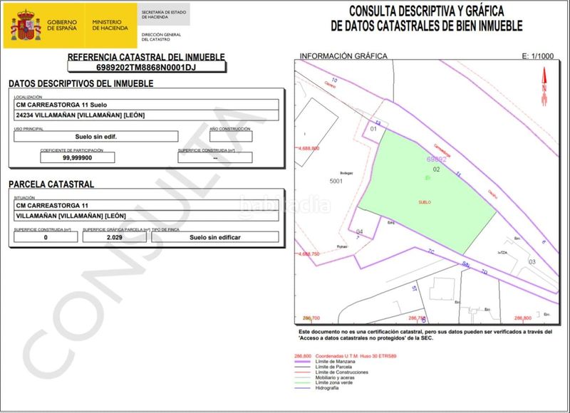 Foto a48a4a42-a2b6-4fe1-ae5f-7a6bccdf73e6. Terreno residenziale in Villamañán
