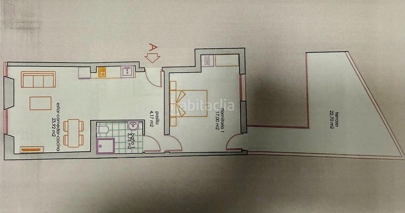 Foto d61cc6e9-9f26-47a3-8bb6-a0a1ce41f5ce. Apartamento ático de 1 dormitorio totalmente reformado en Badajoz