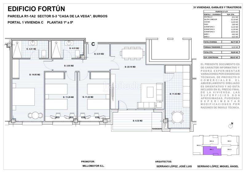 Foto 81b582c1-f478-41f7-9219-fa21463695f4. Appartement 109m<sup>2</sup> avec chauffage parking dans Villimar - V1 - V2 - S3 - S4 - San Cristobal Burgos