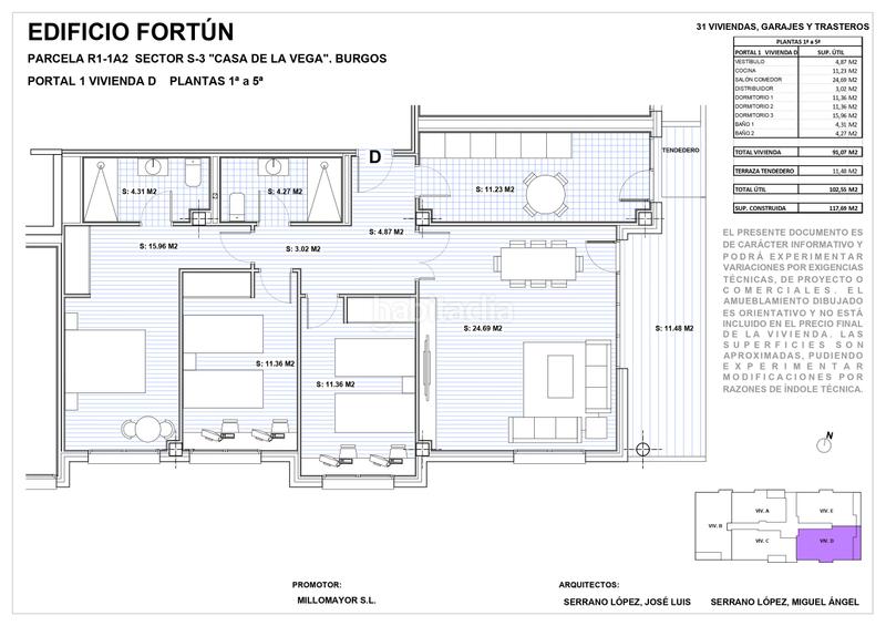 Foto b478dbe8-4b28-42cb-900d-a39cfc75d0b0. Flat 118m<sup>2</sup> with heating parking in Villimar - V1 - V2 - S3 - S4 - San Cristobal Burgos