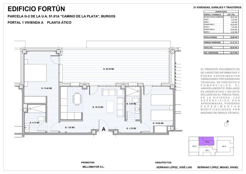 Foto 51f343ef-17bb-4a3b-9884-bde85e39f681. Penthouse 93m<sup>2</sup> with heating parking in Villimar - V1 - V2 - S3 - S4 - San Cristobal Burgos