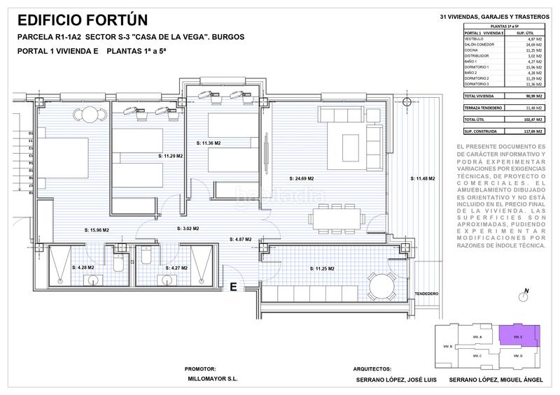 Foto 0c26b467-fcc4-4077-8dce-7e54d548de58. Appartement 118m<sup>2</sup> avec chauffage parking dans Villimar - V1 - V2 - S3 - S4 - San Cristobal Burgos