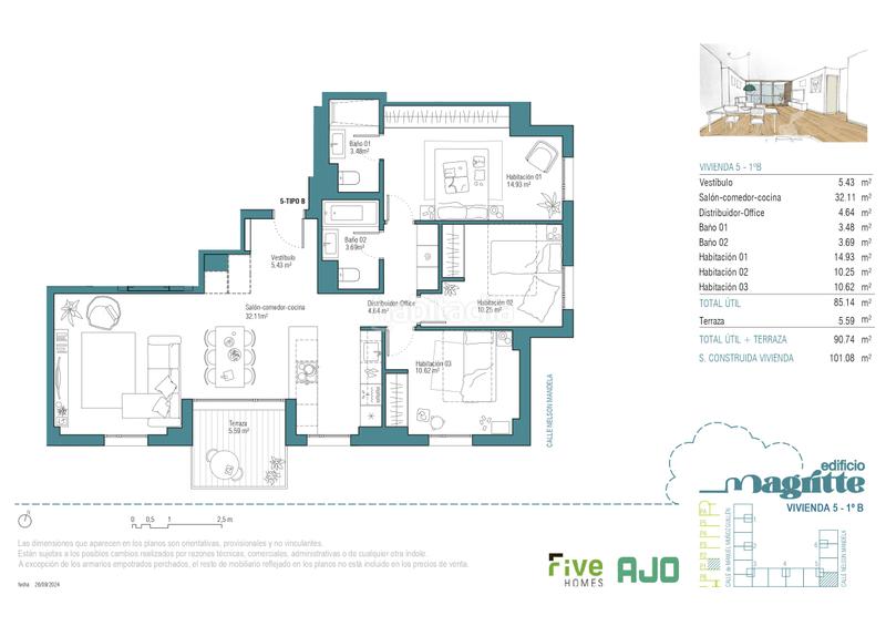 Foto 3ce60461-01f6-453d-b66c-8526dfd1c992. Etagenwohnung 101m<sup>2</sup> mit heizung parking in Villimar - V1 - V2 - S3 - S4 - San Cristobal Burgos