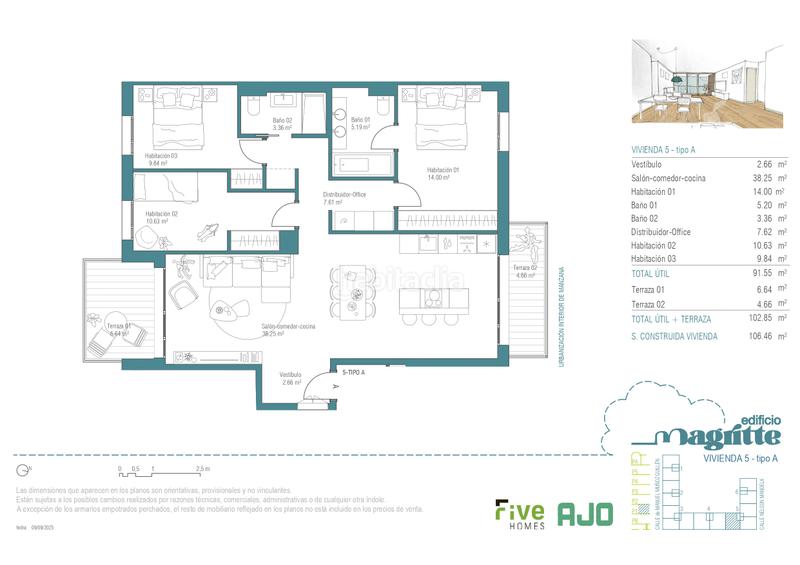 Foto 0fe1b063-6272-43bc-a701-875fff6fe6e7. Etagenwohnung 100m<sup>2</sup> mit heizung parking in Villimar - V1 - V2 - S3 - S4 - San Cristobal Burgos