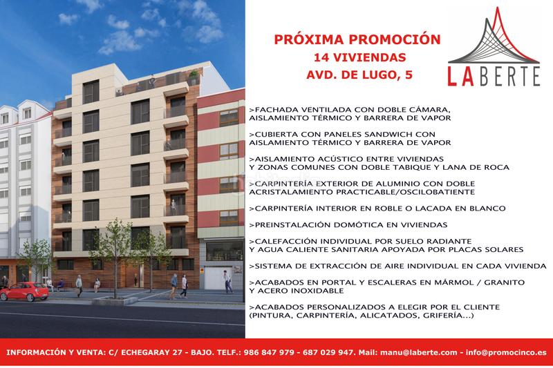 Foto 5c5e05db-759f-4656-b5b5-c899c3916713. Apartamento en avenida lugo 5 obra nueva en construcción en Pontevedra