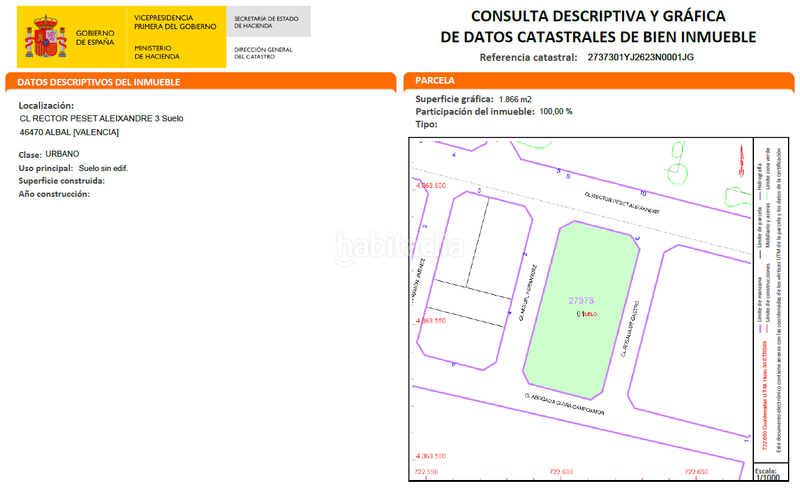 Foto 386f2d3e-c9d7-4dbe-b1b2-2fad0c3f8db5. Residential plot in rector peset aleixandre in Albal
