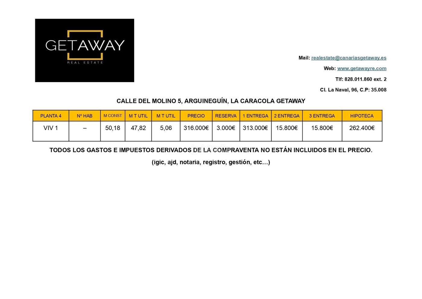 NUEVA PROMOCIN EN ARGUINEGUN  LA CARACOLA GETAWAY Mogn
