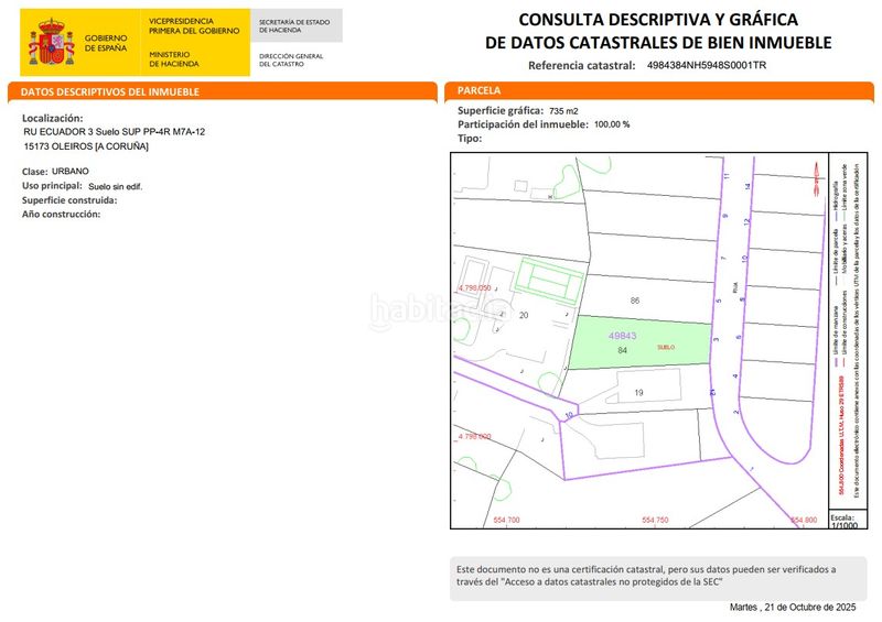 Foto 4cf6950d-c1dc-4cef-a271-0edc1a1e46cf. Terreny residencial a Oleiros pueblo Oleiros