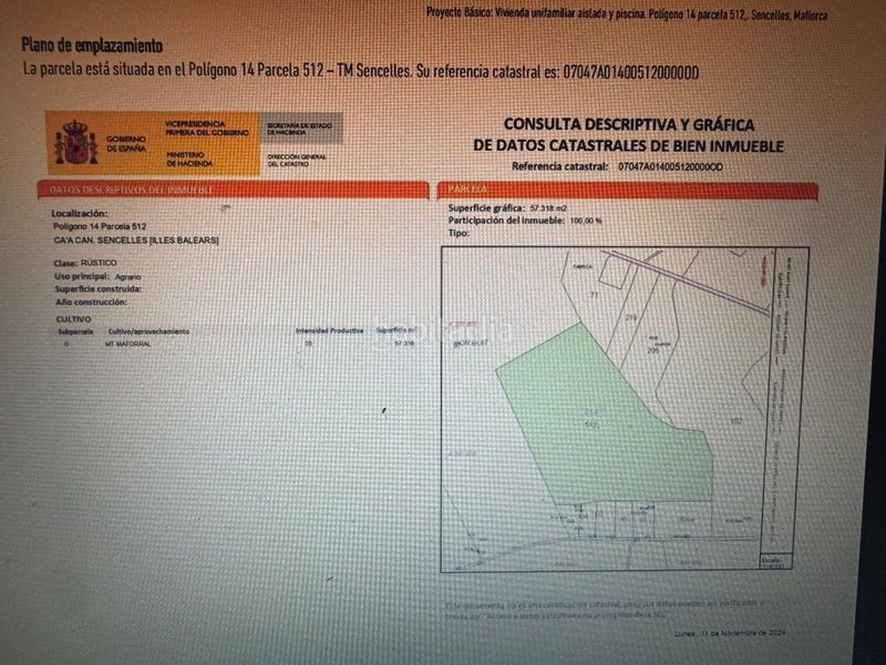 Foto 3f53deca-b7e5-4cfa-8910-df79c216629d. Terreno residencial finca con proyecto 57.000 m2 en Sencelles