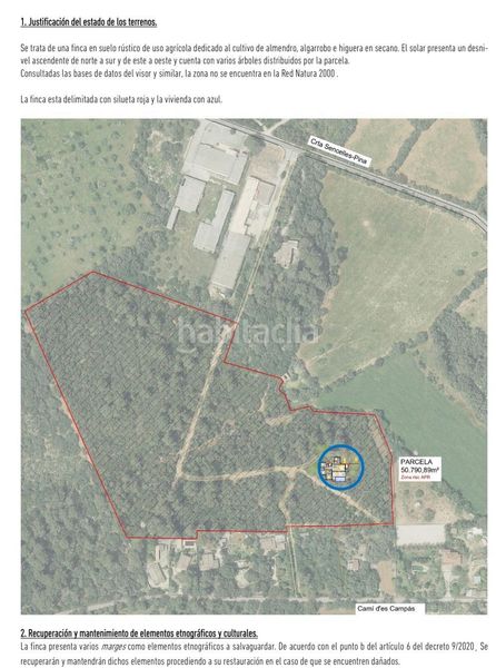 Foto 6220fa75-8cfe-4ec2-8fb9-c1a74669ba9a. Terreno residencial finca con proyecto 57.000 m2 en Sencelles