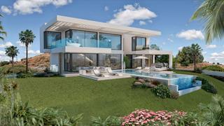 Chalet à La Cala Golf - Lagar Martell. Proyecto sobre plano de villa ultramoderna con licencia de obra