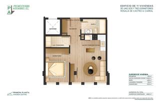 Pis a Rúa rosalía de castro 4. Vivienda de 1 dormitorio - obra nueva - 1º centro