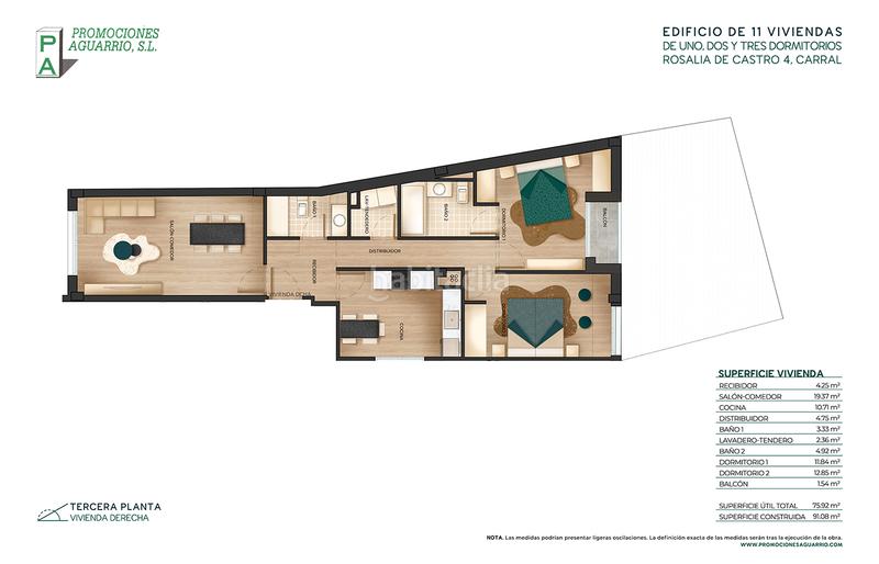 Foto 91d981af-4719-4610-9622-66d13c1c3c20. Pis 46m<sup>2</sup> a rúa rosalía de castro 4 a Carral