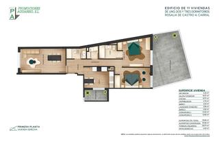 Pis a Rúa rosalía de castro 4. Vivienda de 2 dormitorios - obra nueva - 1º planta