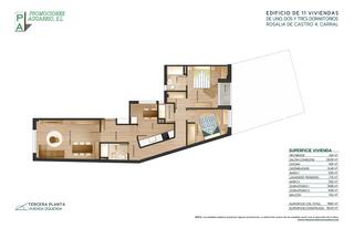 Pis a Rúa rosalía de castro 4. Vivienda de 2 dormitorios - obra nueva - 3º izquierda