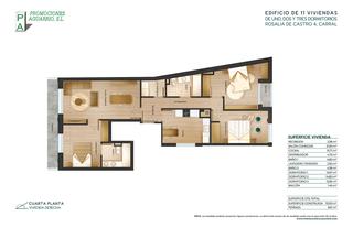 Pis a Rúa rosalía de castro 4. Vivienda de 3 dormitorios - obra nueva - 4º derecha (ático)
