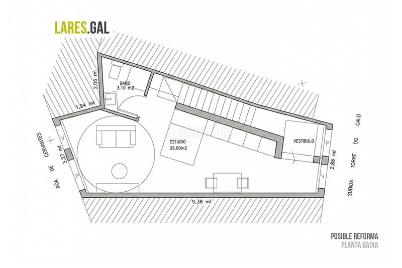 Foto c5fcdc06-e809-47ee-bd6f-216f3320c2af. Finca rústica solar edificable en el casco viejo en Cangas