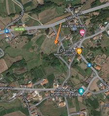 Terreny residencial a Aldea tella 50. Finca urbanizable de 854m² en tella (ponteceso)