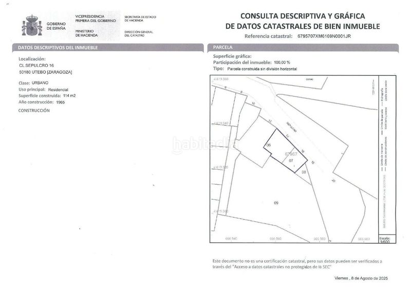 Foto f7cc85fc-4875-4bda-9080-2d7ee625e26c. Terreny residencial a Utebo