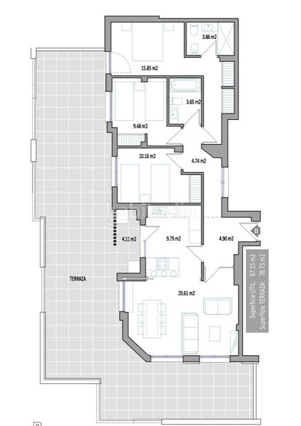 Foto 034643a5-5308-4835-821f-9d862d8ea066. Miete dachwohnung mit heizung parking in Feria Albacete