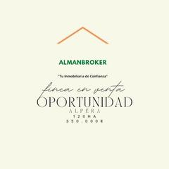 Finca rústica a Alpera. 3 fincas a la venta en alpera.     120 hectáreas