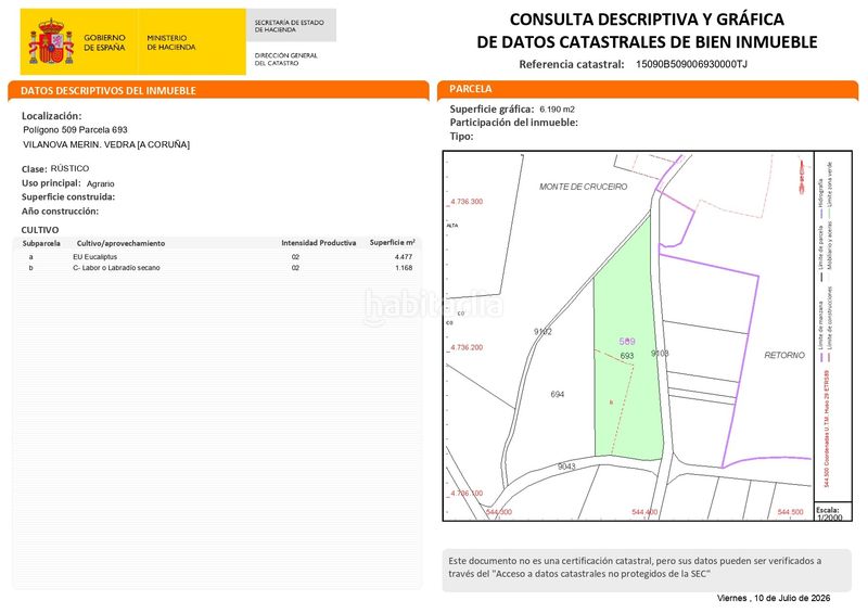 Foto 8d61e602-fba8-41a8-a331-93a5a2711c2d. Finca rústica a lugar recarei 2 a Vedra