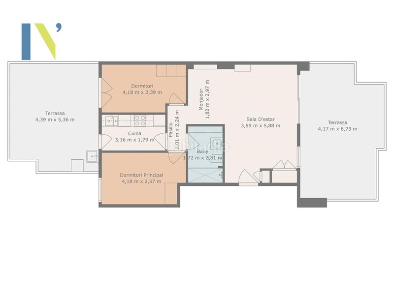 Foto c8b60dfb-d465-4bc4-89f1-84fe1f8948e5. Àtic amb calefacció a Eixample Nord Girona