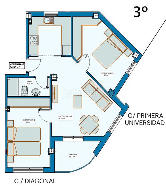 Foto b70f3ca3-8724-482f-85c2-cee63ed47069. Appartement mit heizung parking in San Antonio Palencia