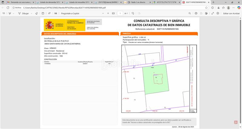 Foto 2421bfc5-5741-42dd-960f-3a619d415ad6. Terrain résidentiel dans Santa María de Cayón