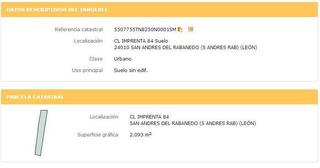 Residential Plot in Calle la imprenta 84. Solar en venta en san andres del rabanedo.