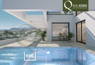 Chalet en Golf Bahía. Villa de lujo con vistas al mar y la montaña en finestrat de nue