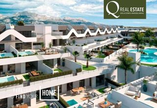 Pis  Calle manises. Piso en venta en alfaz del pi con terraza, piscina y garaje