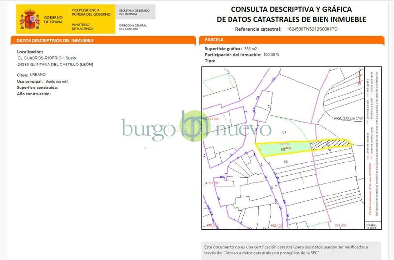 Foto 38a5de95-bd94-4055-8798-b83377e1ebb2. Terreno residenziale in Quintana del Castillo