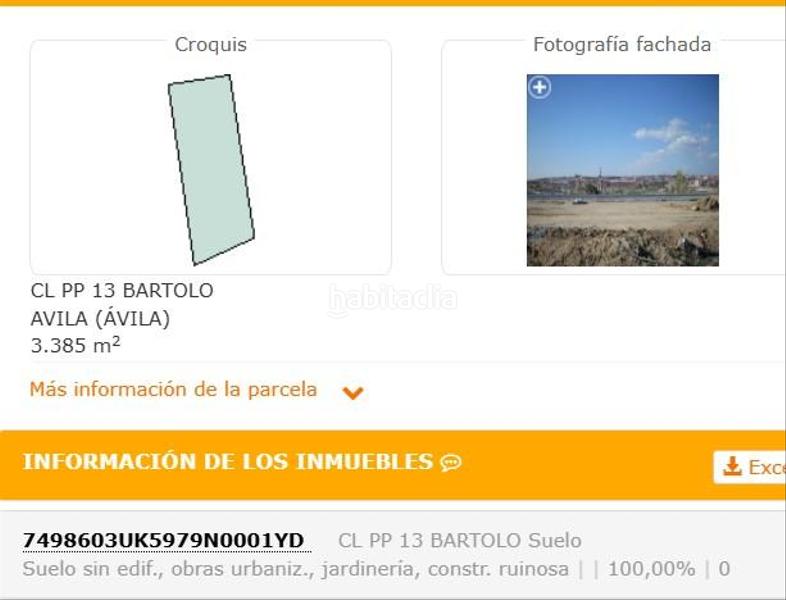 Foto 3de13428-1e73-4496-94c7-8145fc44f6bd. Wohngrundstück in Sónsoles Ávila