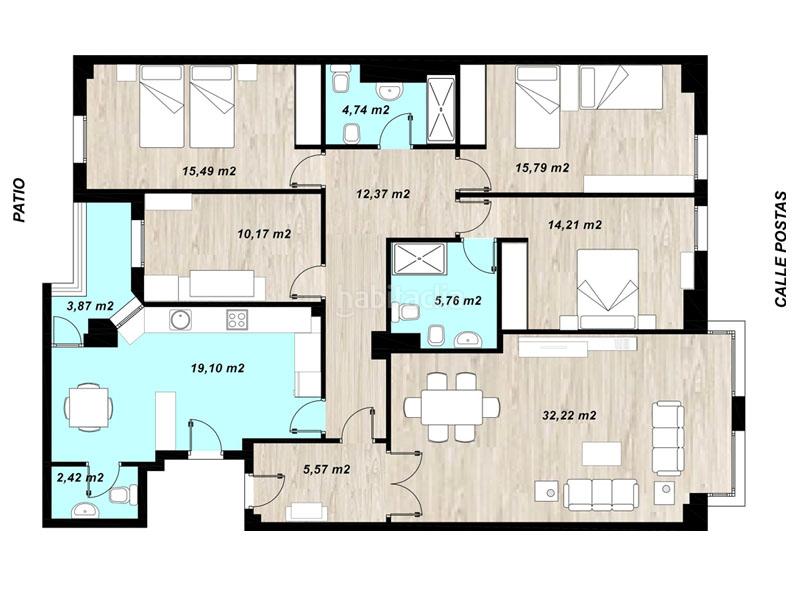 Foto 341c7764-b652-4e83-bf47-dfe184573e79. Flat with heating parking in Ensanche Vitoria - Gasteiz
