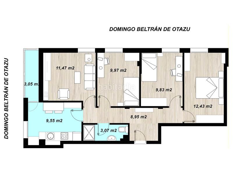 Foto 230a344d-b937-4f1d-bc5c-d57729df6f2c. Flat with heating parking in El Pilar Vitoria - Gasteiz