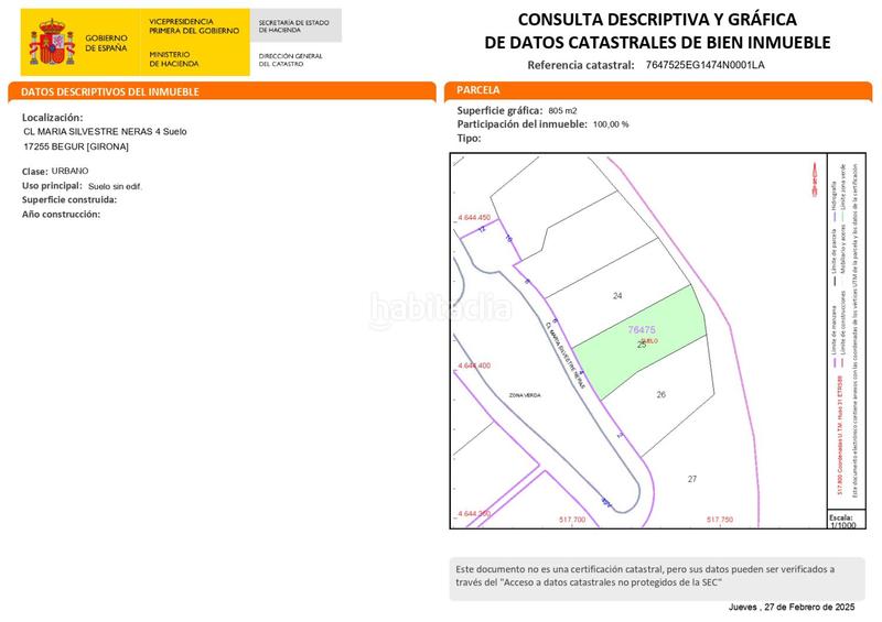 Foto 68133a61-3e3e-4c55-bed4-f01ab909c1ab. Terreno residenziale in Begur Begur