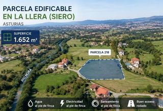 Terreny residencial  Lugar llera. Parcela edificable de 1.652 m2 en la llera siero  excelente ubic