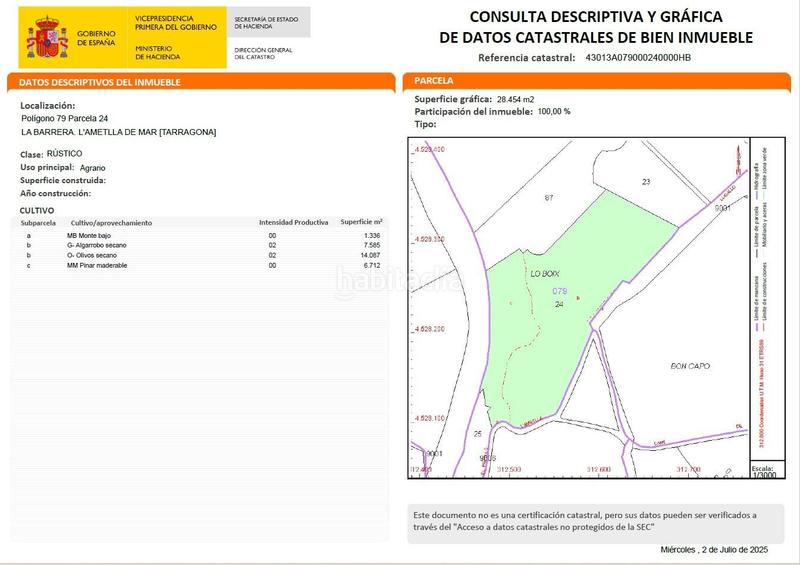 Foto 54ebec75-de0d-43f3-ba2e-46586ad6564c. Finca rústica a Roques Daurades-L´Estany Ametlla de Mar (L´)
