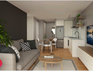 Apartament a Canido 57. Acogedor estudio en urbanización con piscina