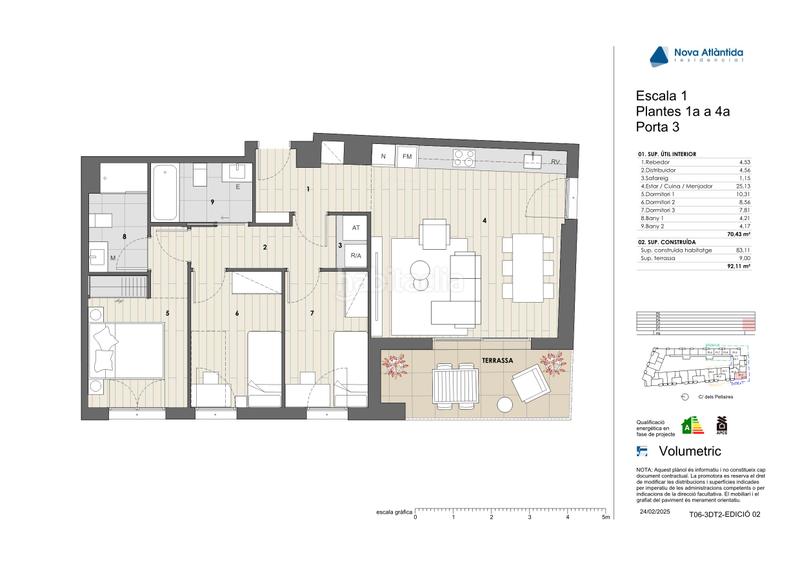 Foto 1768cc26-deb4-4b37-bd56-2f09ef03481f. Appartement 83m<sup>2</sup> avec chauffage parking dans Estadi-Santa Anna Vic