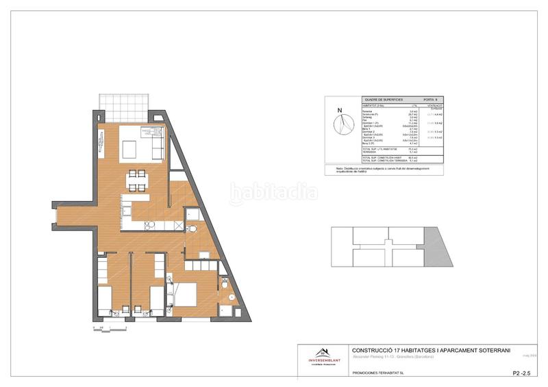 Foto 1ef6da33-4e19-4fca-a9ac-783cfd3bc9fb. Appartement 92m<sup>2</sup> dans carrer alexander fleming 11 dans Font Verda Granollers