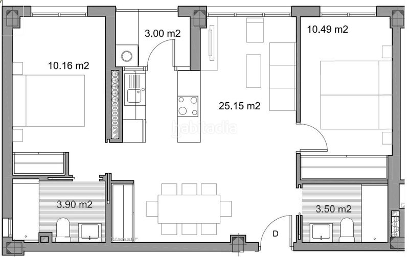 Foto fc7b45a9-6325-4153-b9d4-238606649819. Rent flat with heating parking pool in Simancas Madrid