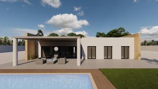 Chalet à Pinoso. Villa moderna en autopromoción con piscina y parcela de 10.000m